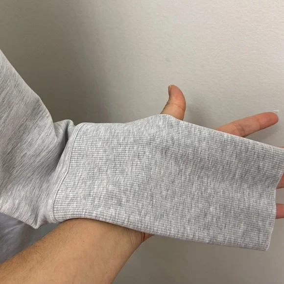 Lululemon Women High Lines Cowl Neck Pullover Sweatshirt Grey Size  10 - Picture 6 of 6